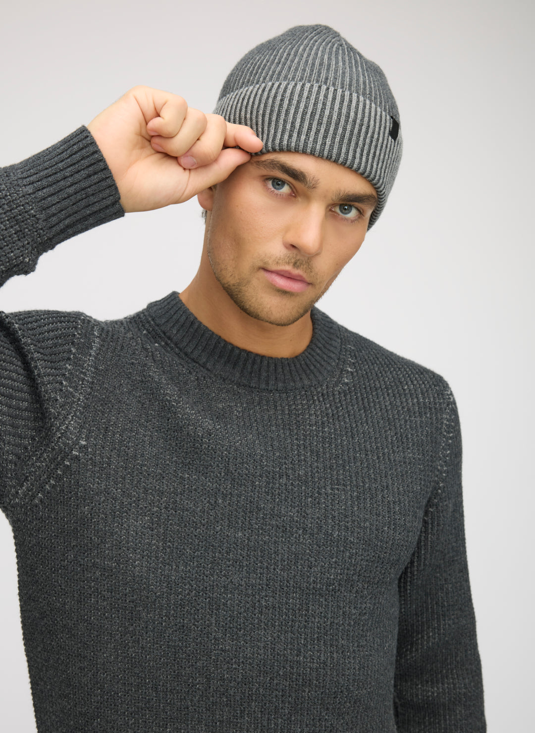 Tuck Stitch Crew Sweater