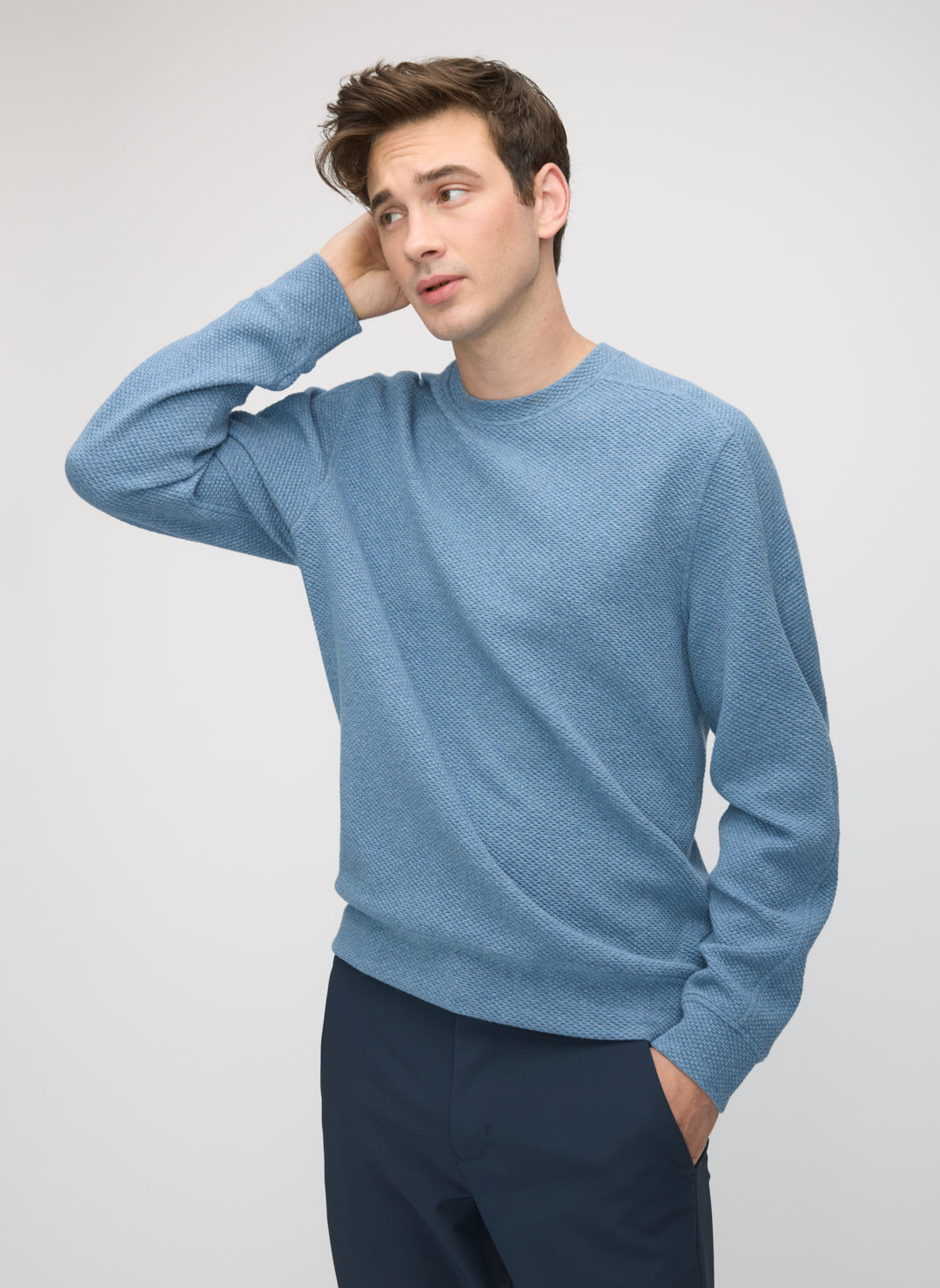 Textured Crew Sweatshirt