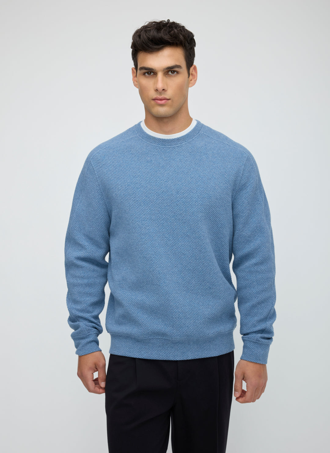 Textured Crew Sweatshirt