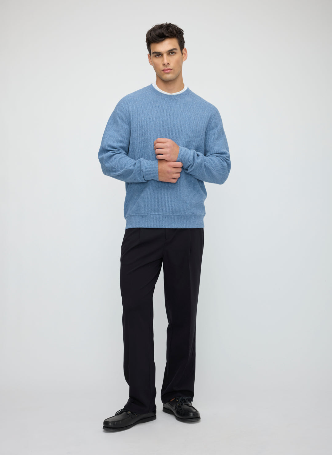 Textured Crew Sweatshirt