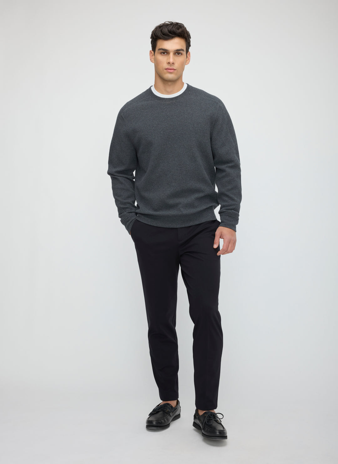 Textured Crew Sweatshirt