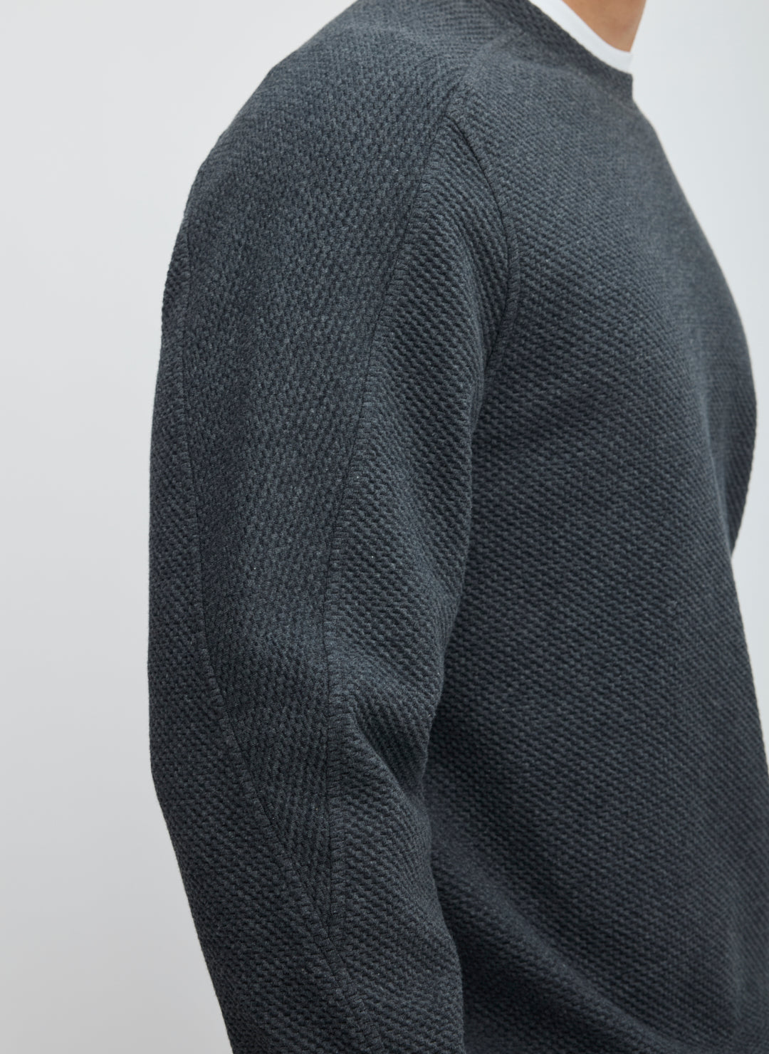 Textured Crew Sweatshirt