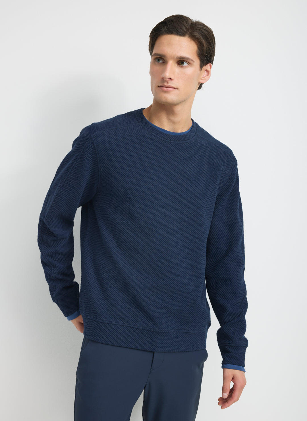 Textured Crew Sweatshirt