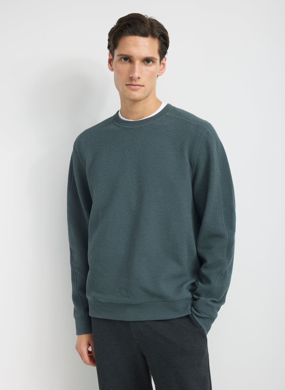 Textured Crew Sweatshirt