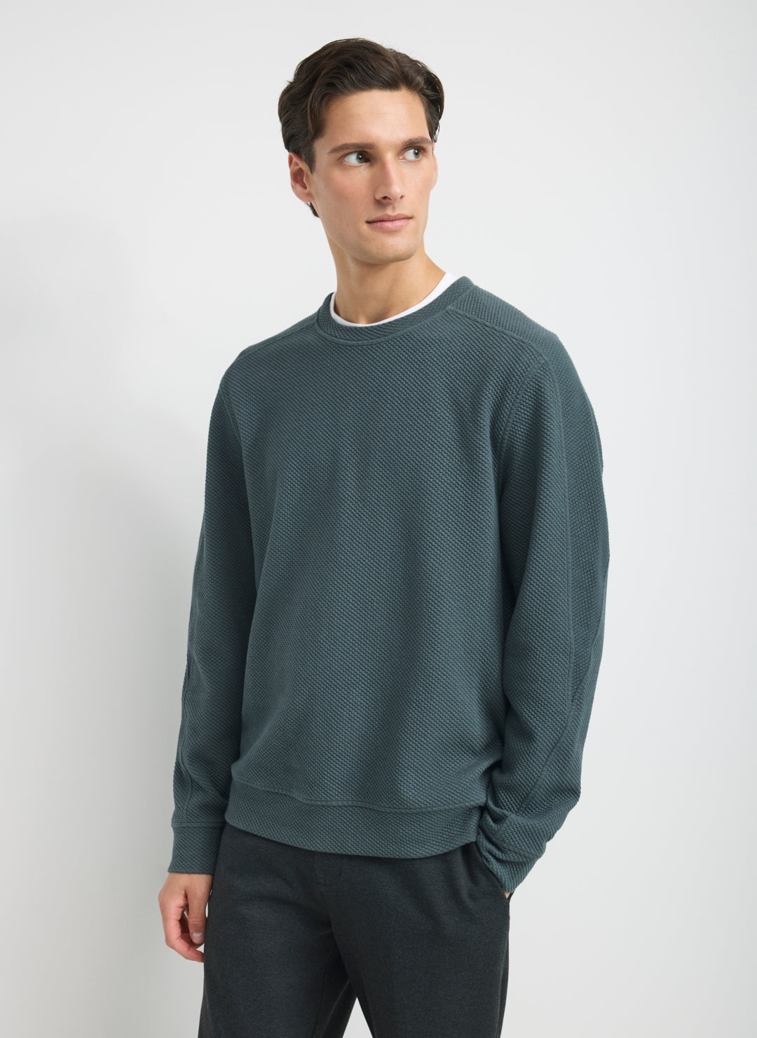 Textured Crew Sweatshirt
