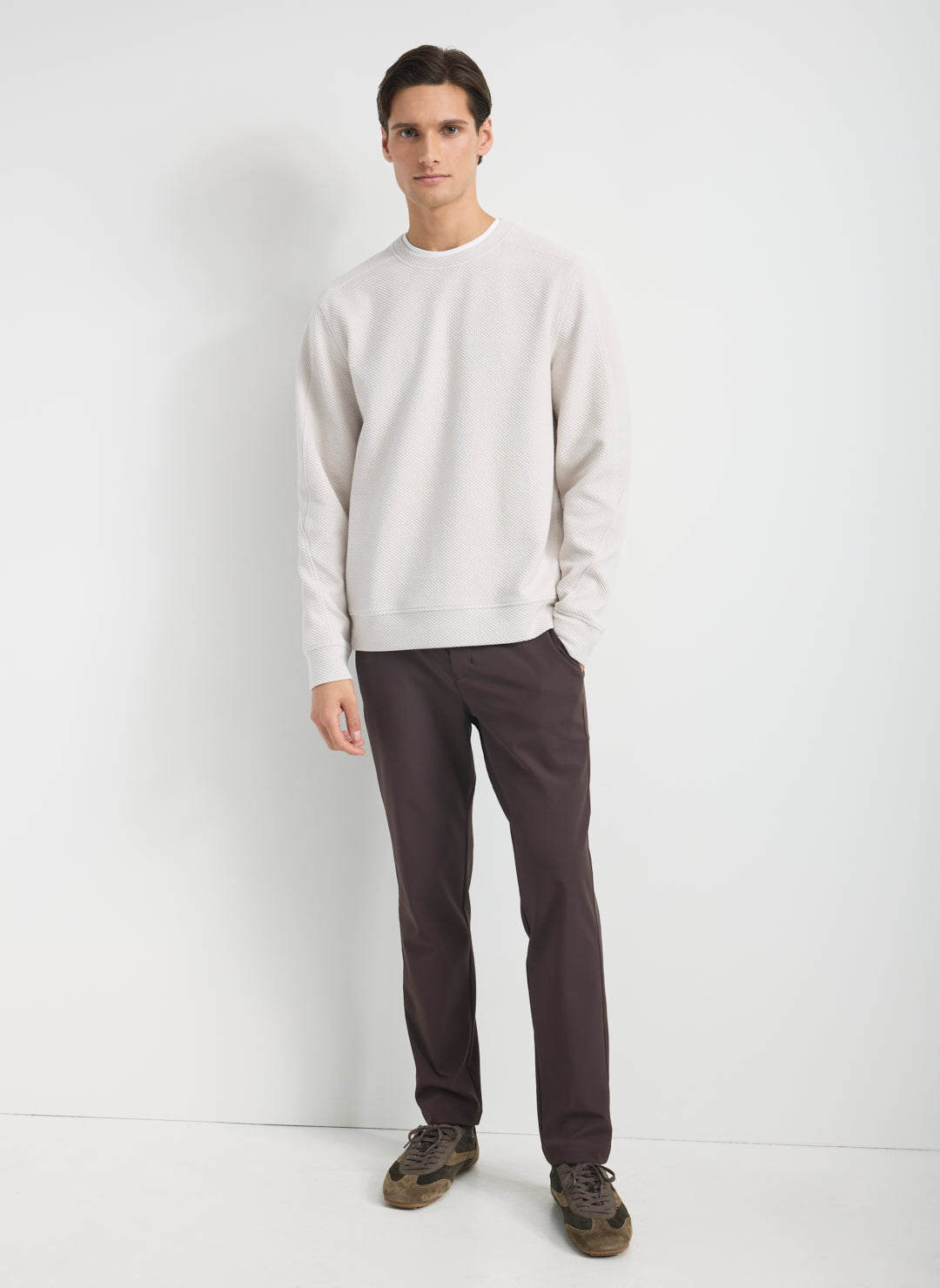 Textured Crew Sweatshirt