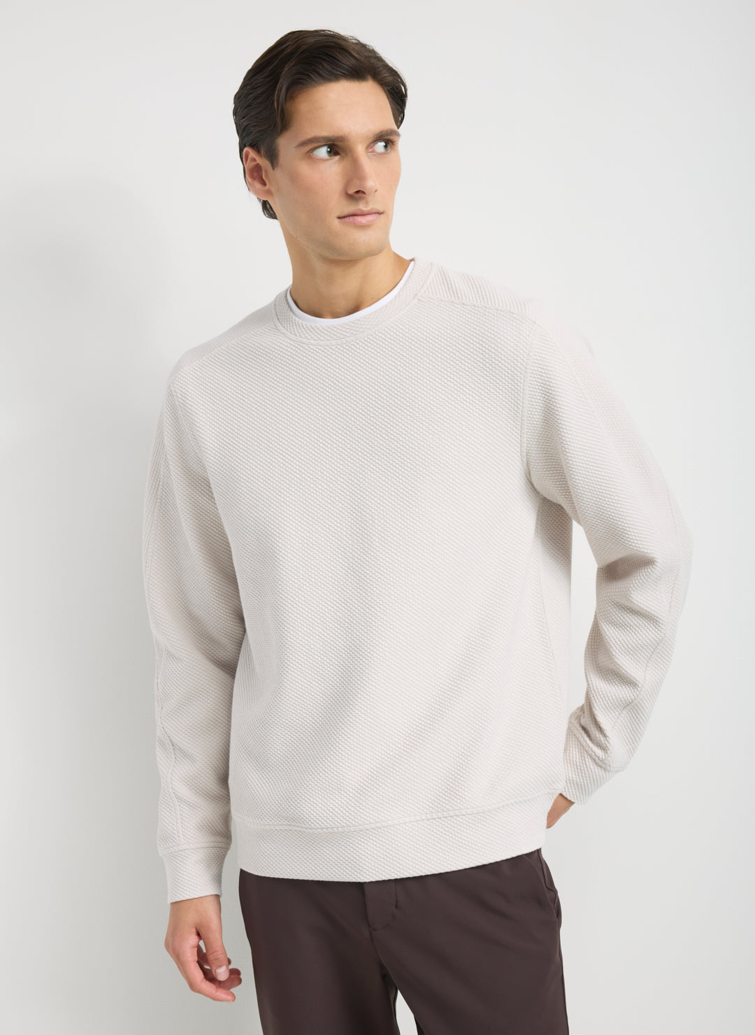 Textured Crew Sweatshirt