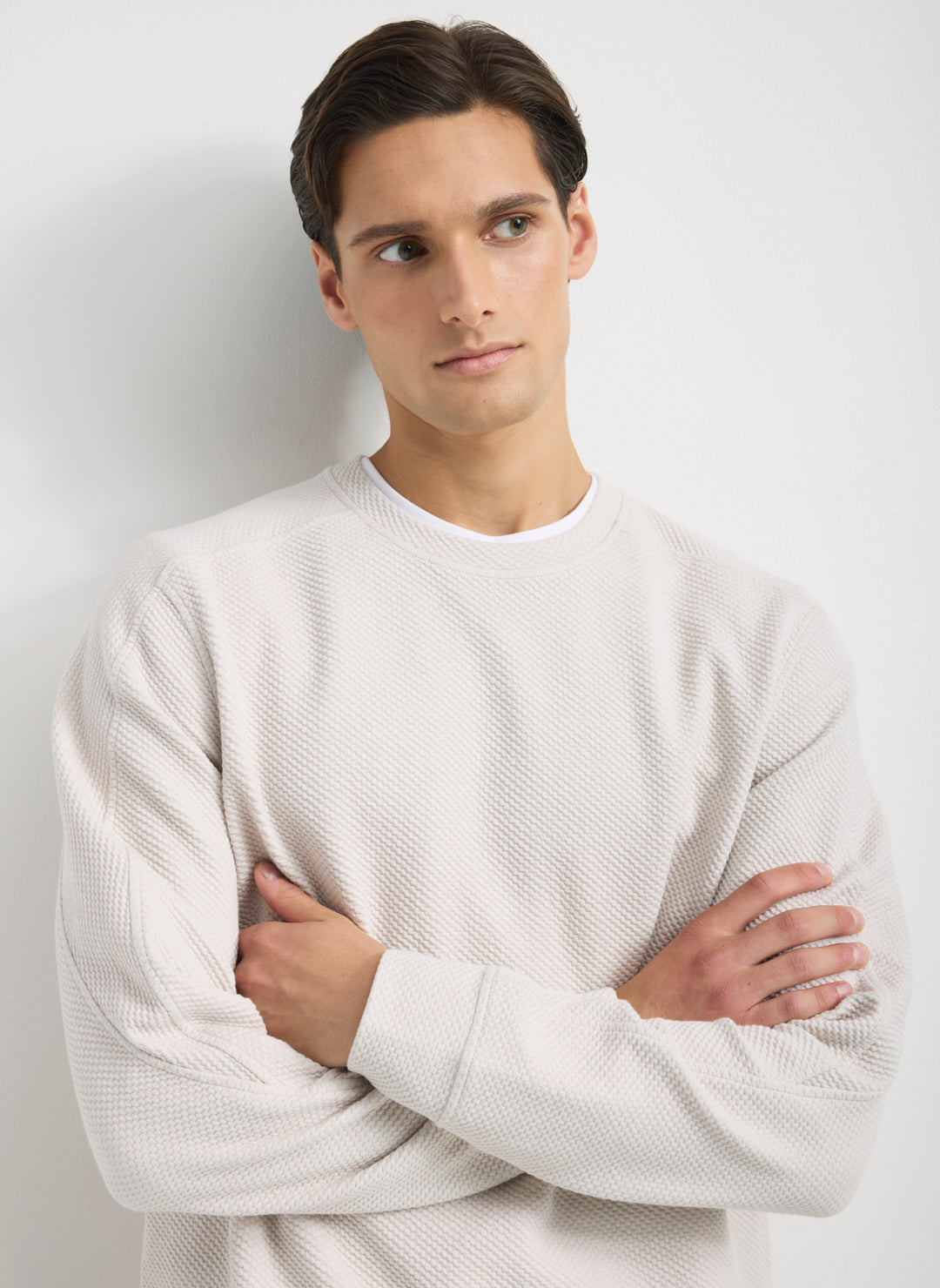 Textured Crew Sweatshirt