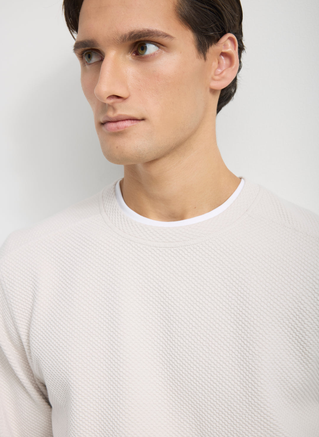 Textured Crew Sweatshirt