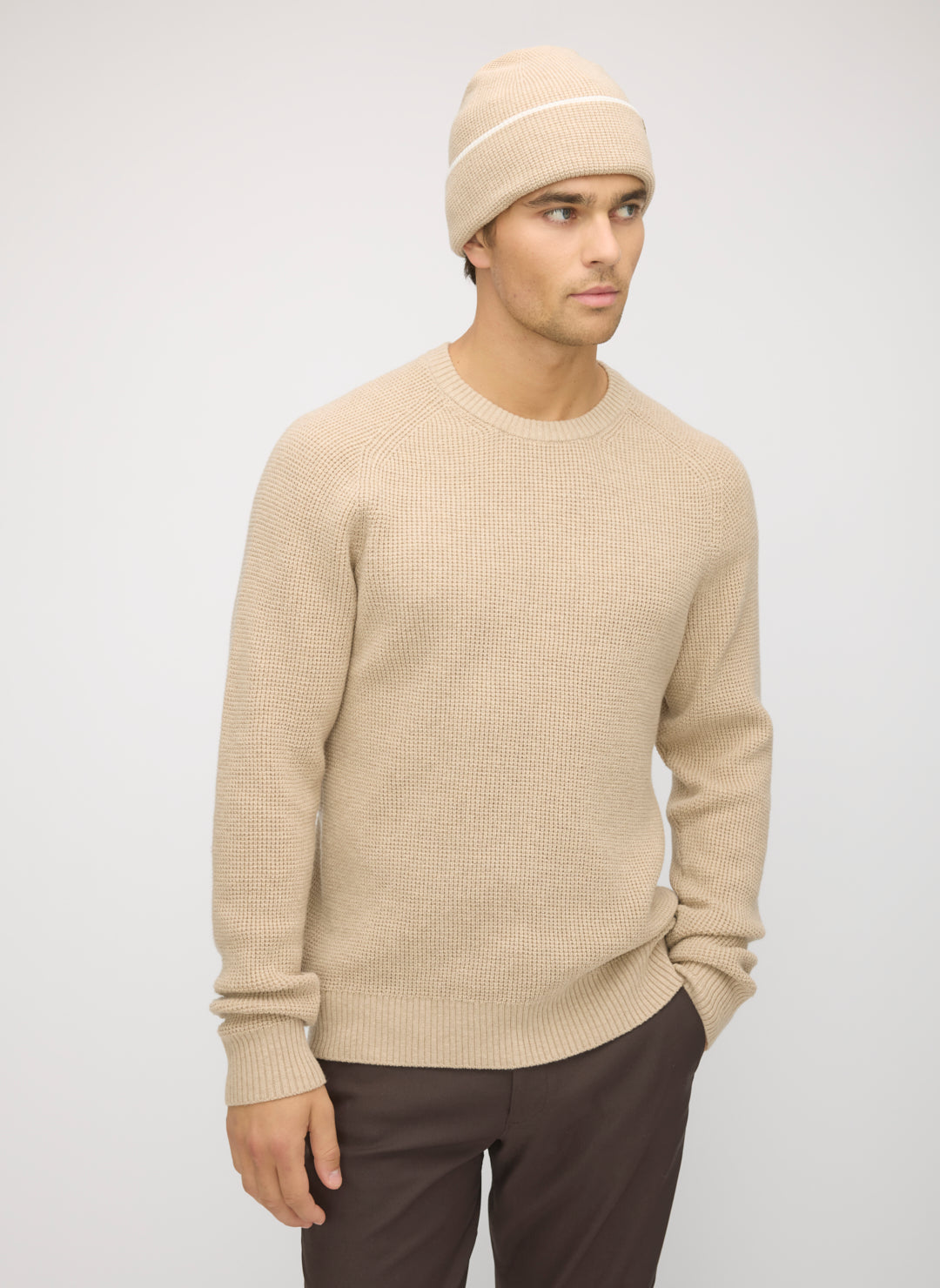 Waffle Crewneck Sweater