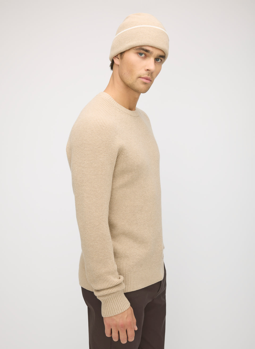 Waffle Crewneck Sweater