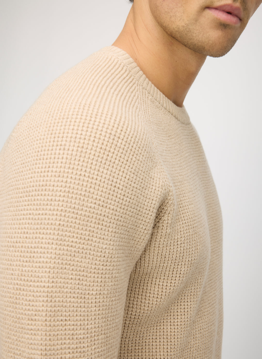 Waffle Crewneck Sweater