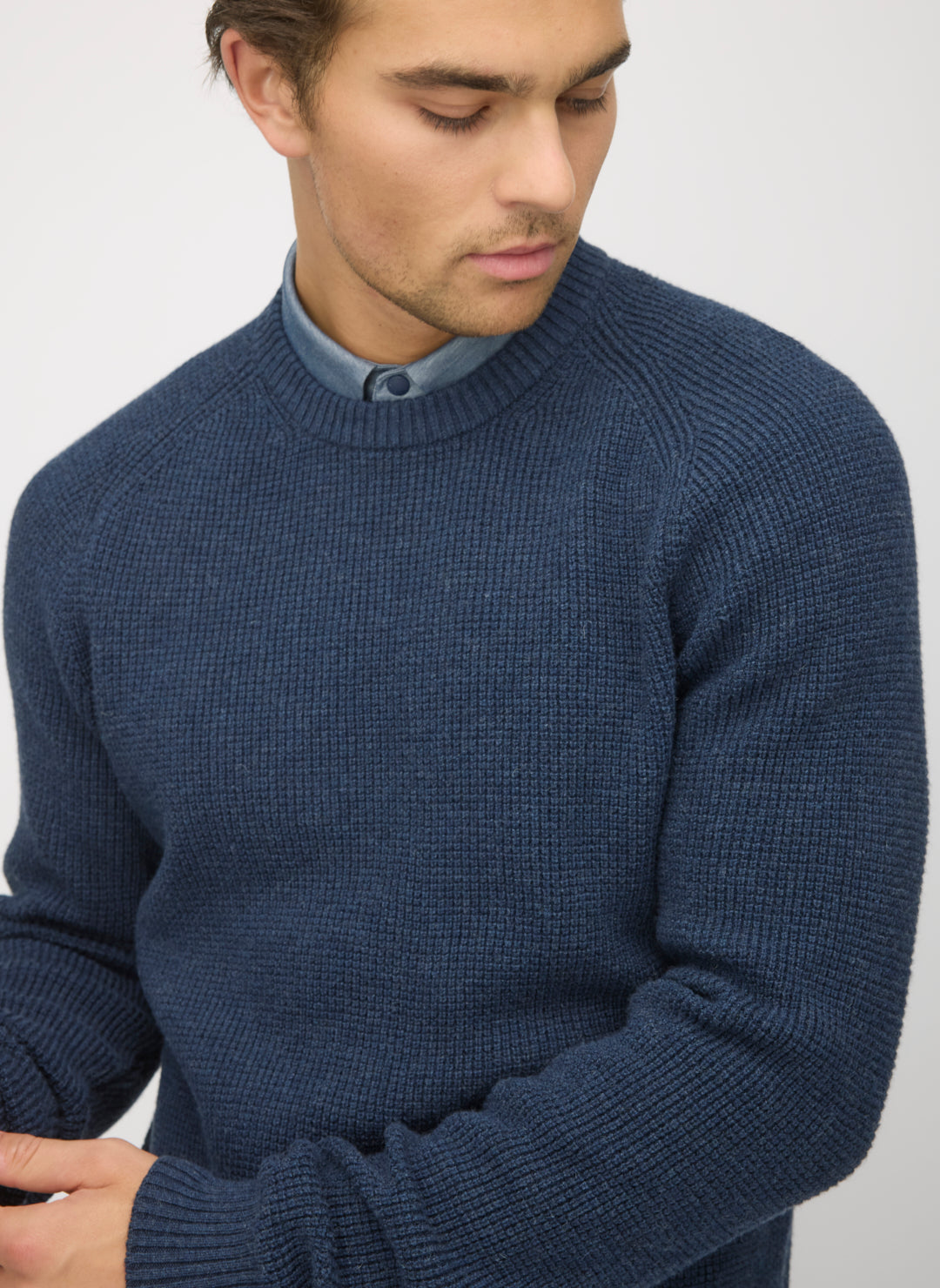 Waffle Crewneck Sweater