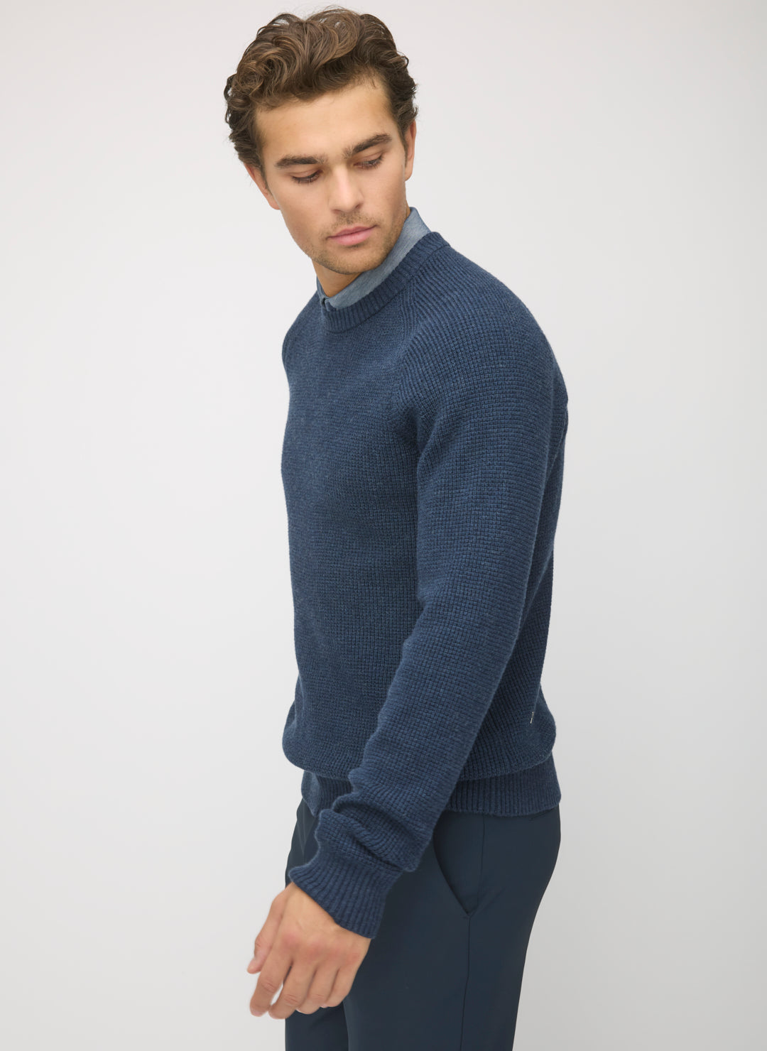 Waffle Crewneck Sweater