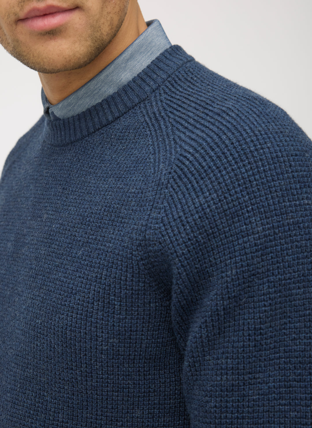 Waffle Crewneck Sweater