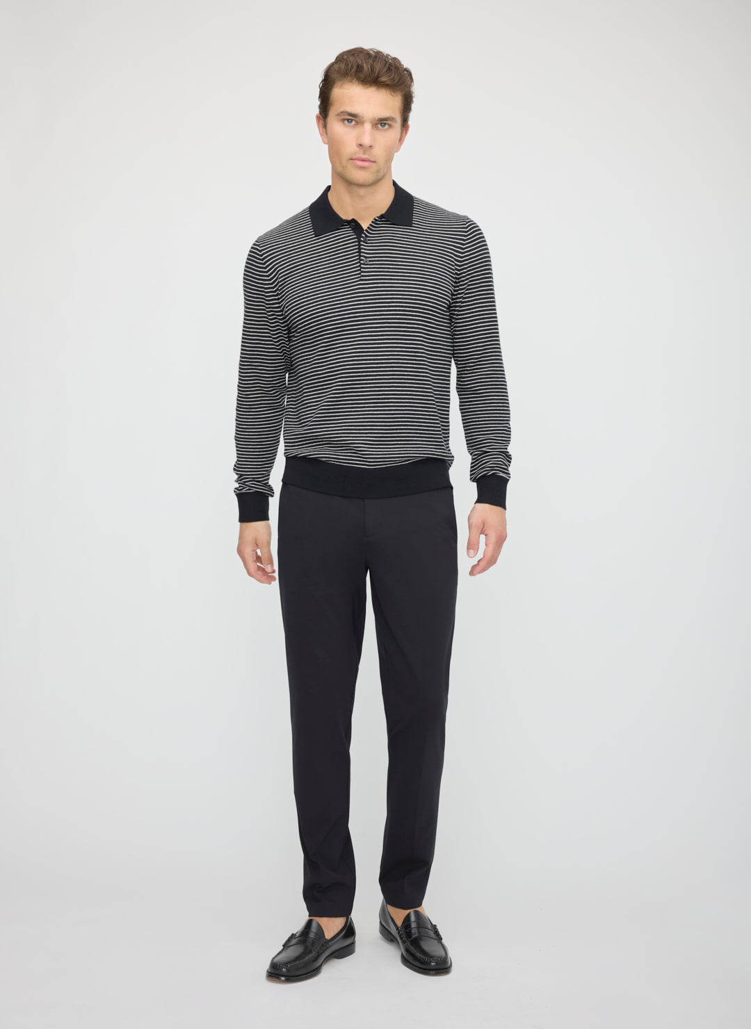 Cotton Cashmere Polo Sweater