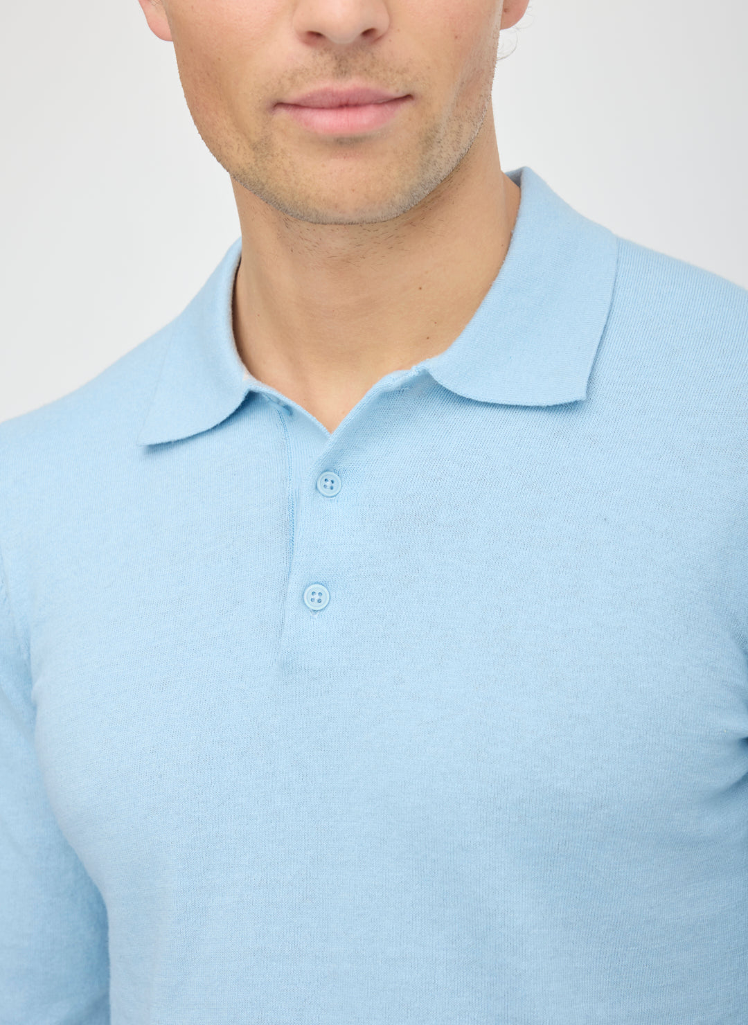 Cotton Cashmere Polo Sweater