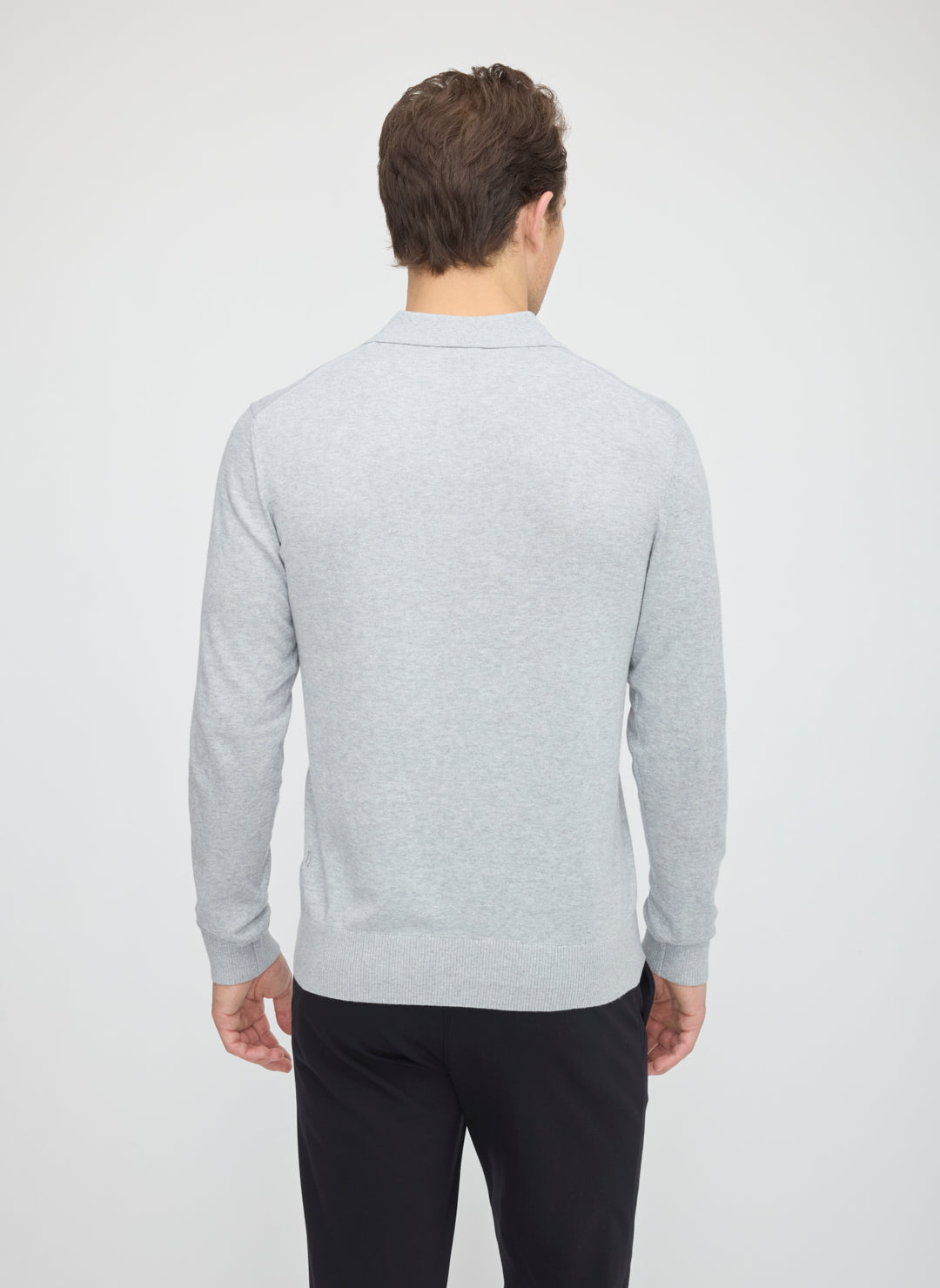 Cotton Cashmere Polo Sweater