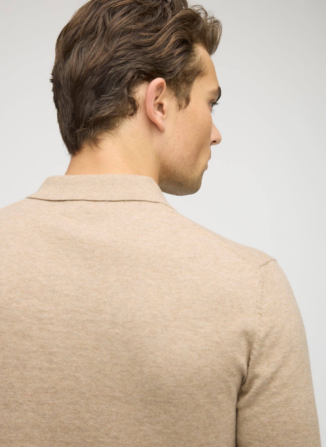 Cotton Cashmere Polo Sweater