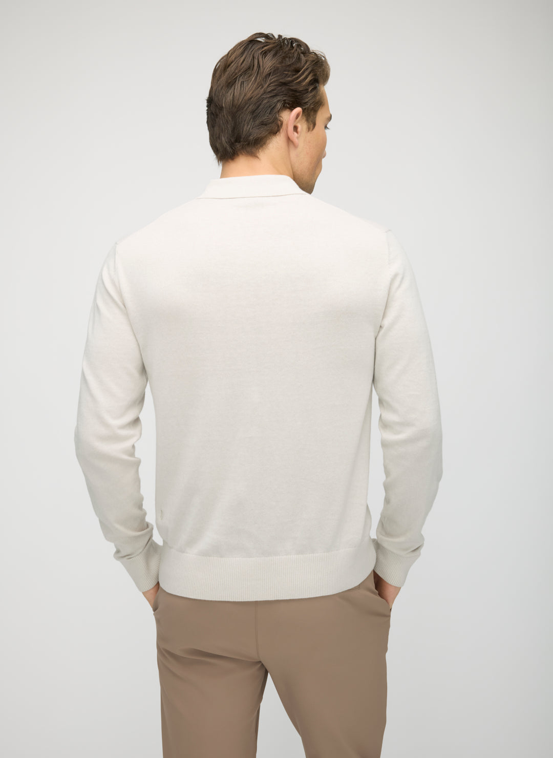 Cotton Cashmere Polo Sweater