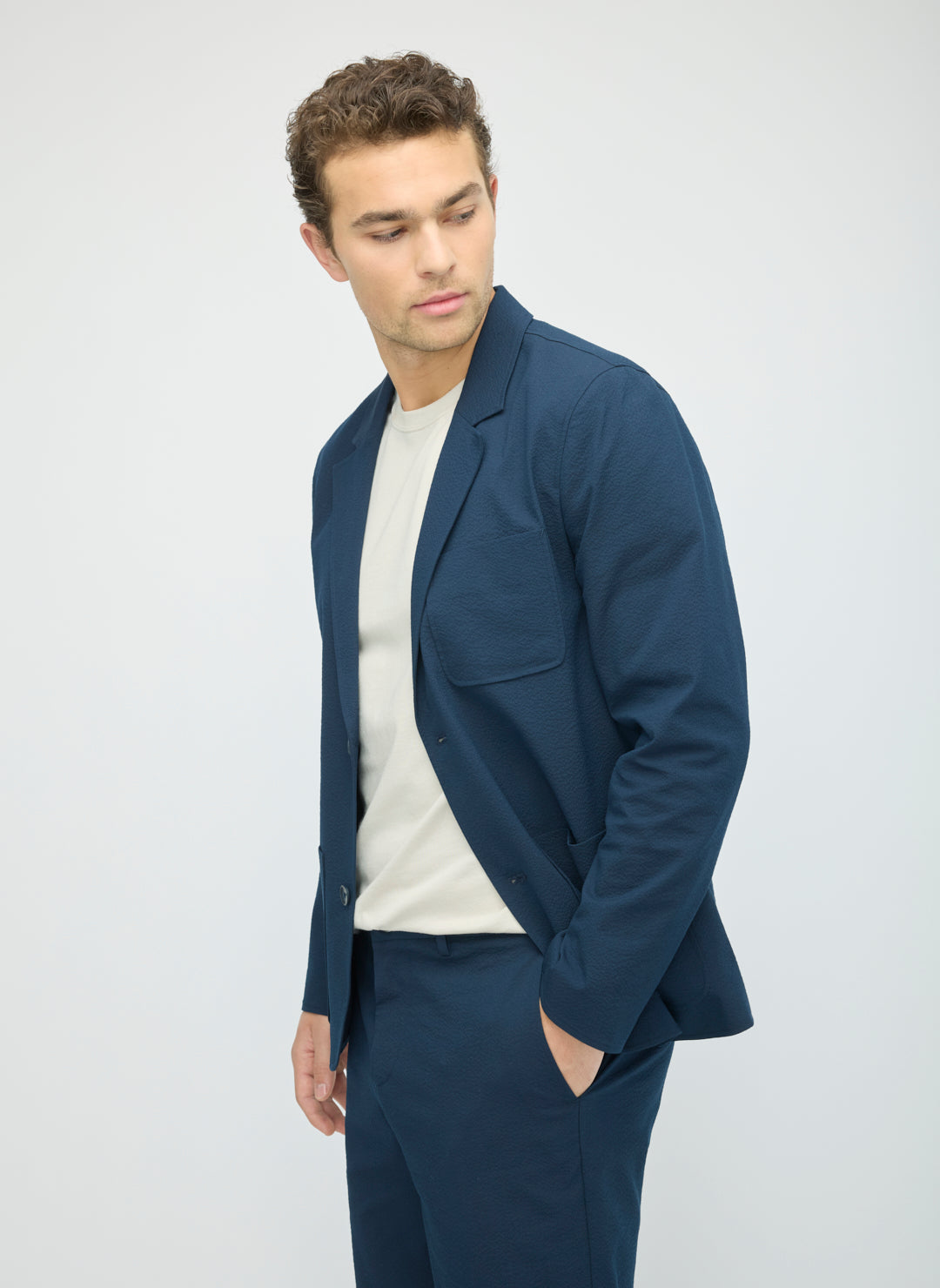 Seersucker Blazer