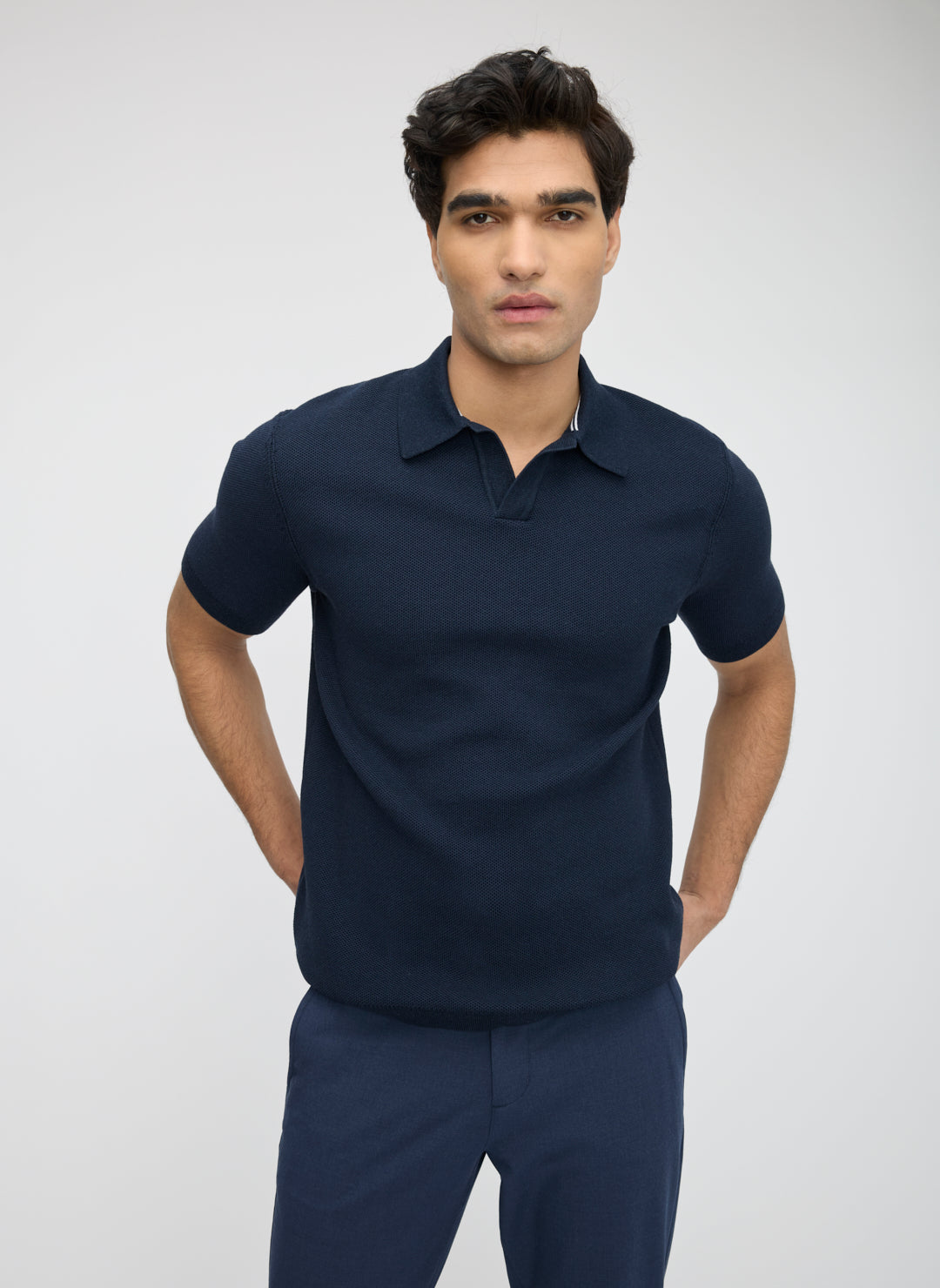 Dalton Relaxed Polo Sweater