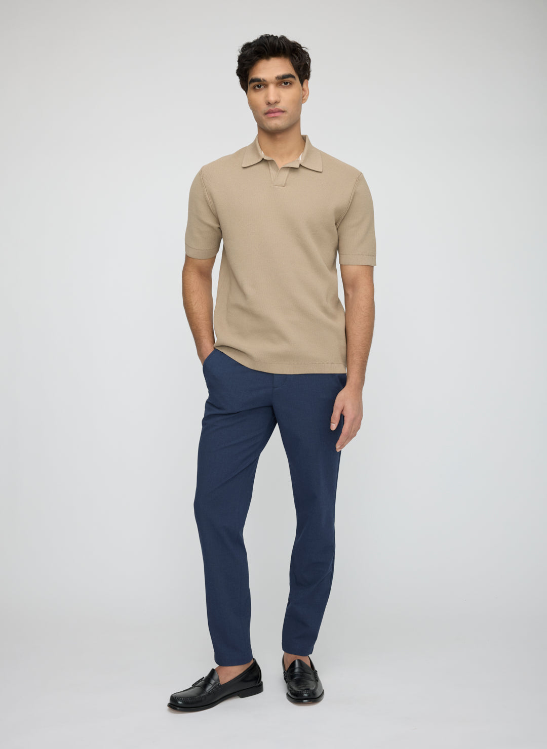 Dalton Relaxed Polo Sweater