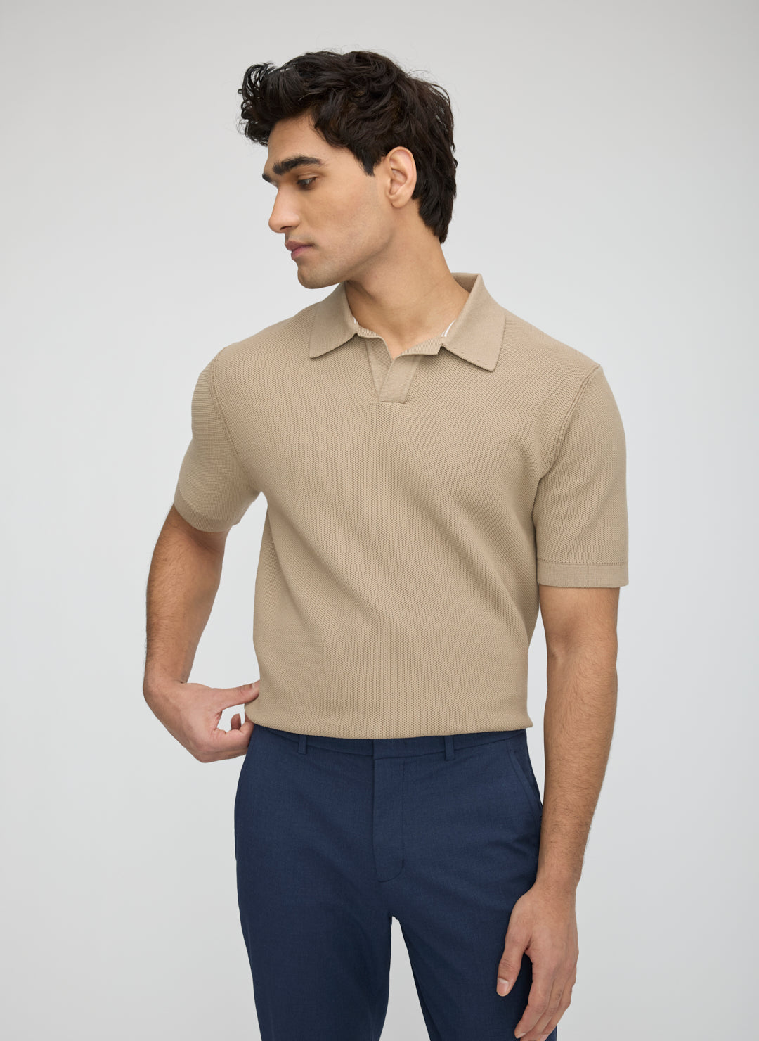 Dalton Relaxed Polo Sweater