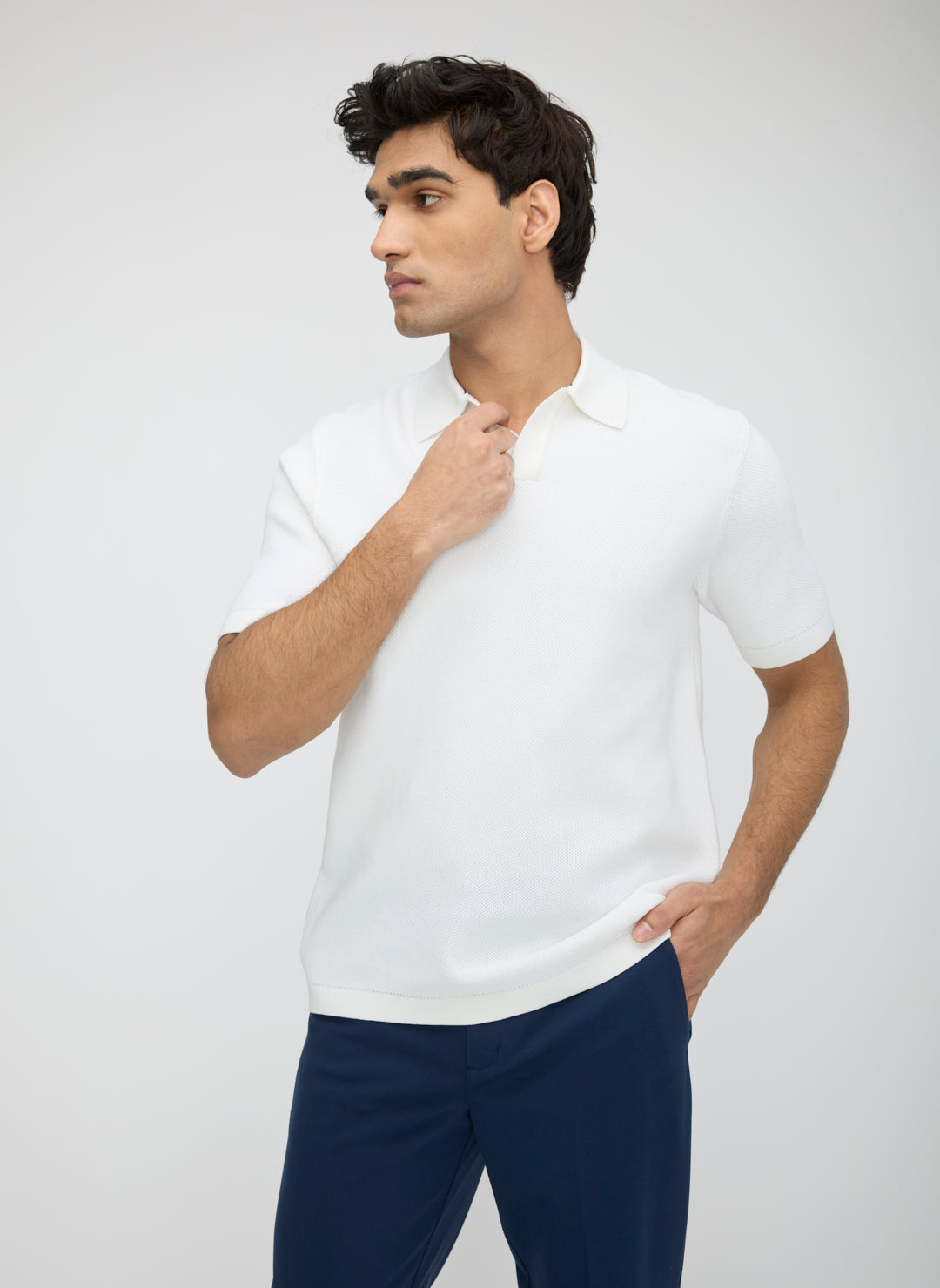 Dalton Relaxed Polo Sweater