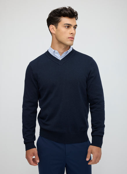 SilkStitch Easy Care V-Neck Sweater | Kit and Ace