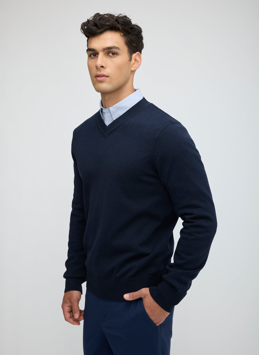 SilkStitch Easy Care V-Neck Sweater