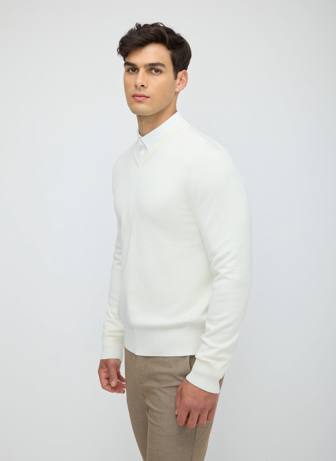 SilkStitch Easy Care V-Neck Sweater