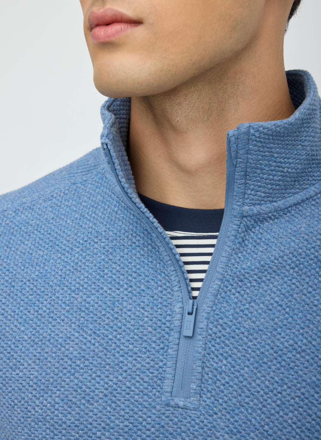 Textured 1/4 Zip Sweatshirt