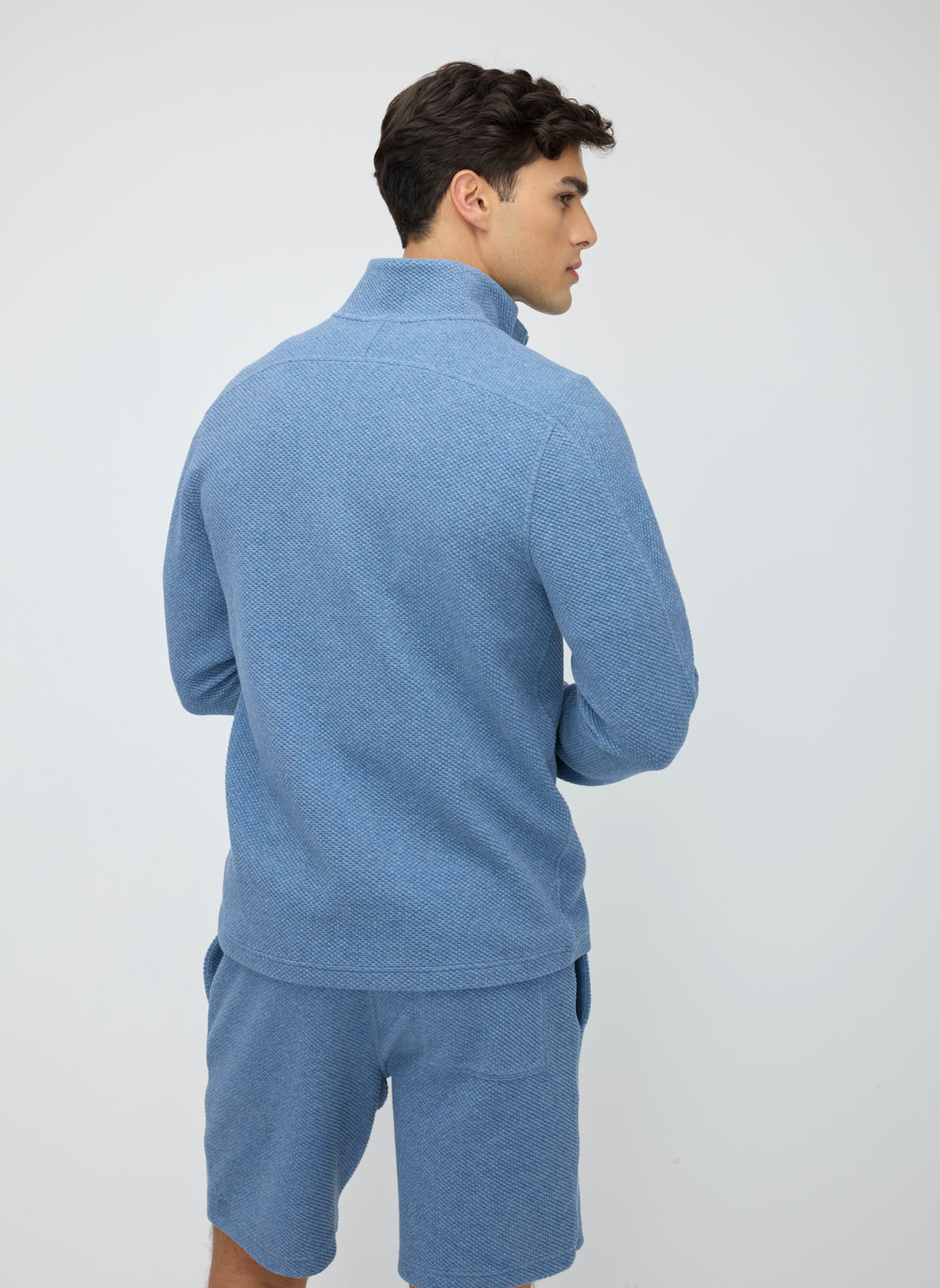 Textured 1/4 Zip Sweatshirt
