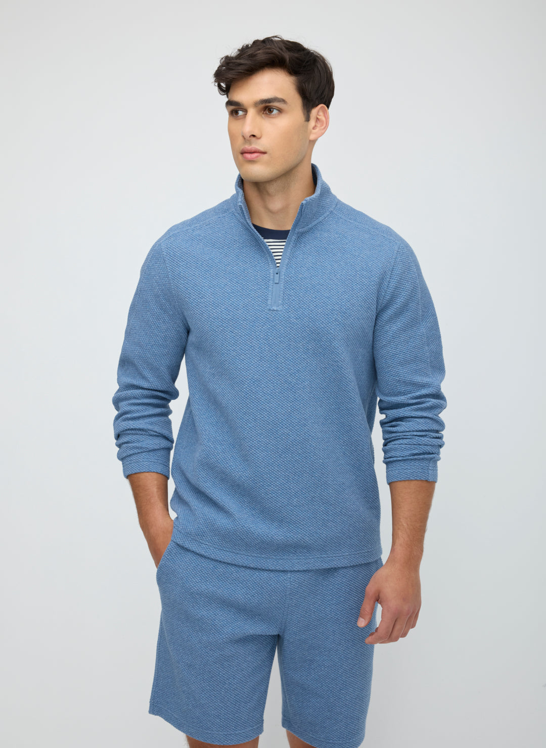 Textured 1/4 Zip Sweatshirt | Kit and Ace
