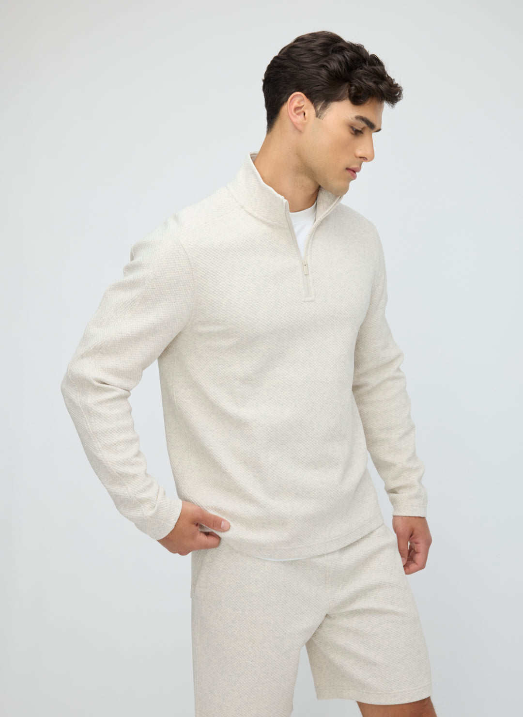 Textured 1/4 Zip Sweatshirt | Kit and Ace