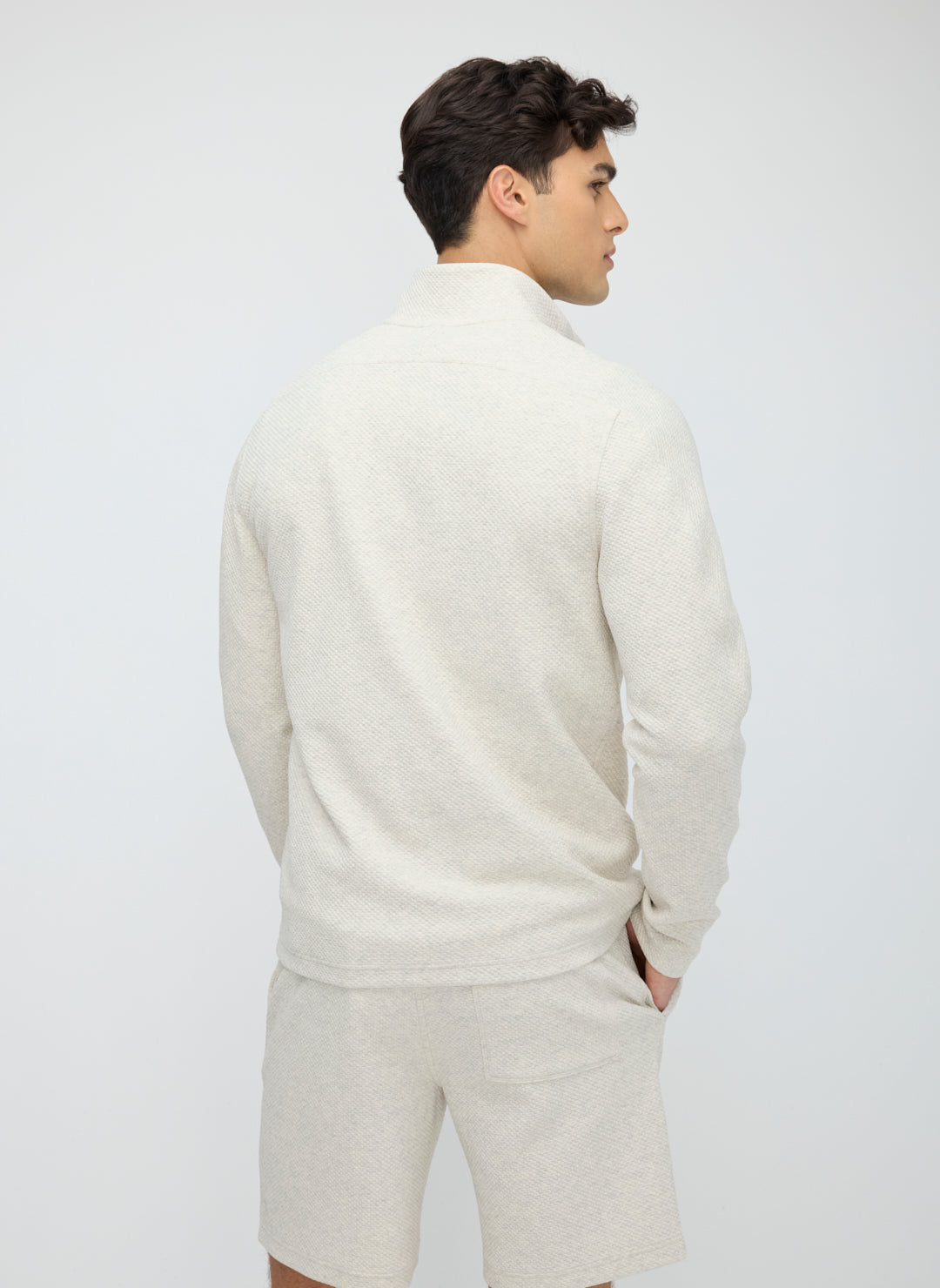 Textured 1/4 Zip Sweatshirt