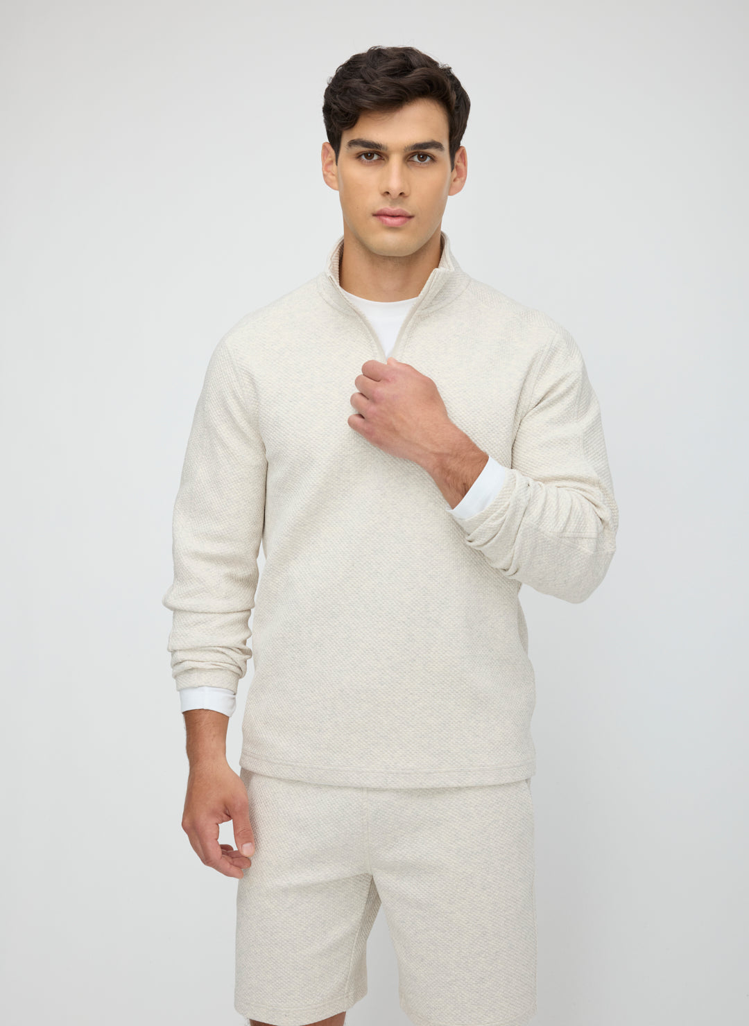 Textured 1/4 Zip Sweatshirt | Kit and Ace