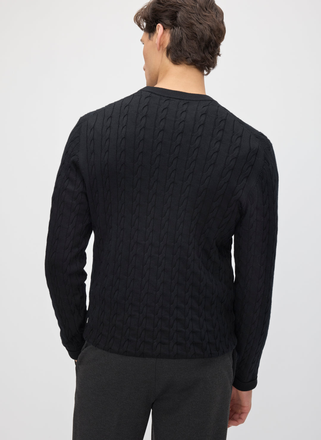 Hillside Merino Cable Crewneck Sweater