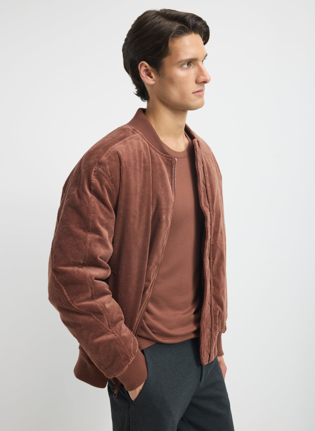 Down Filled Cord Bomber