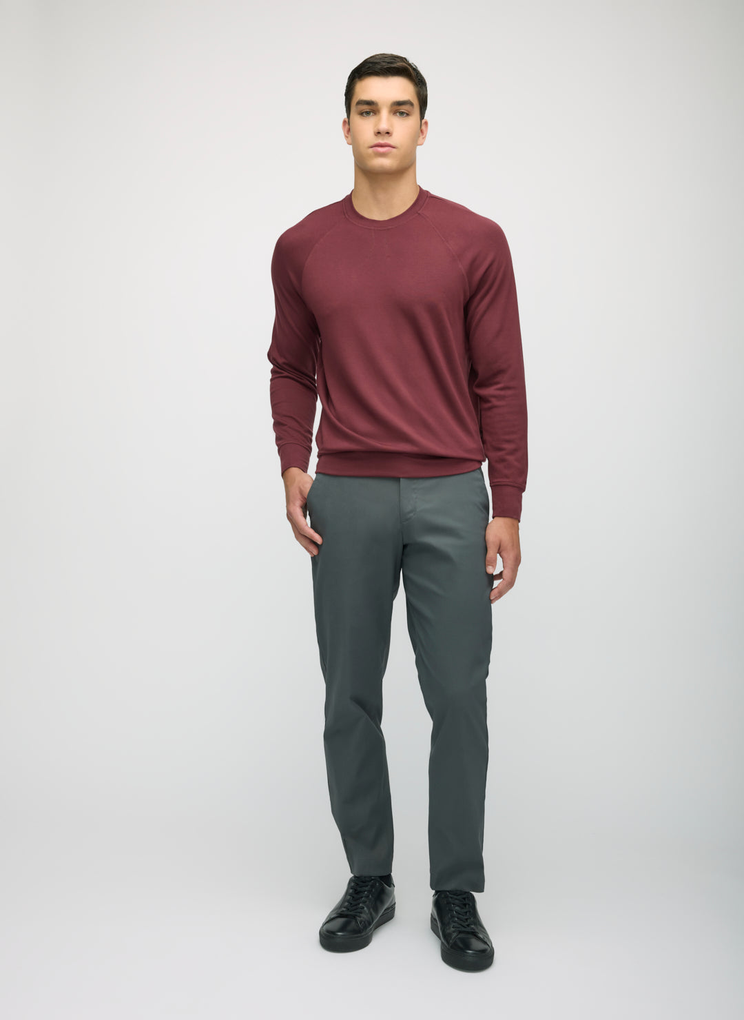 Brushed Long Sleeve Crewneck Tee