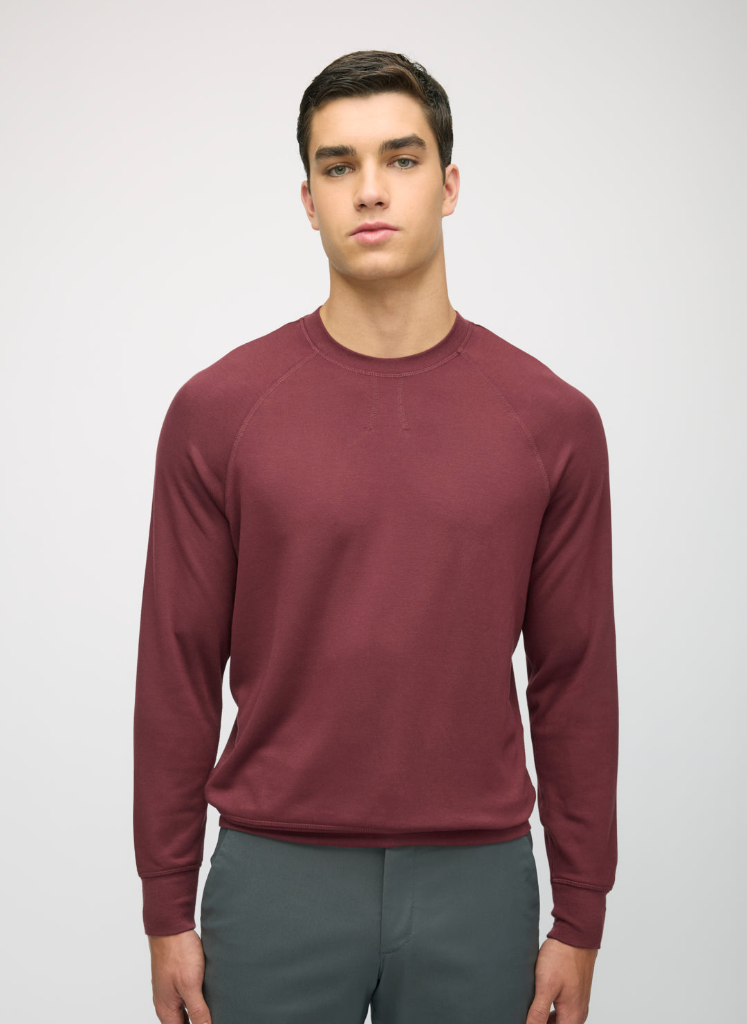 Brushed Long Sleeve Crewneck Tee