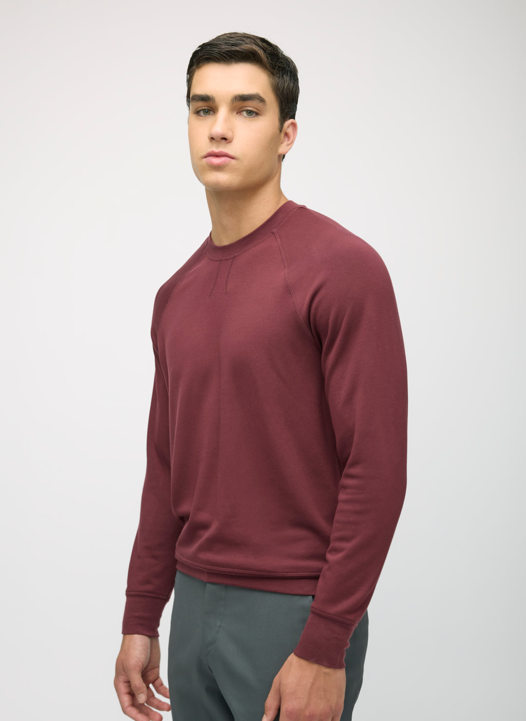 Brushed Long Sleeve Crewneck Tee