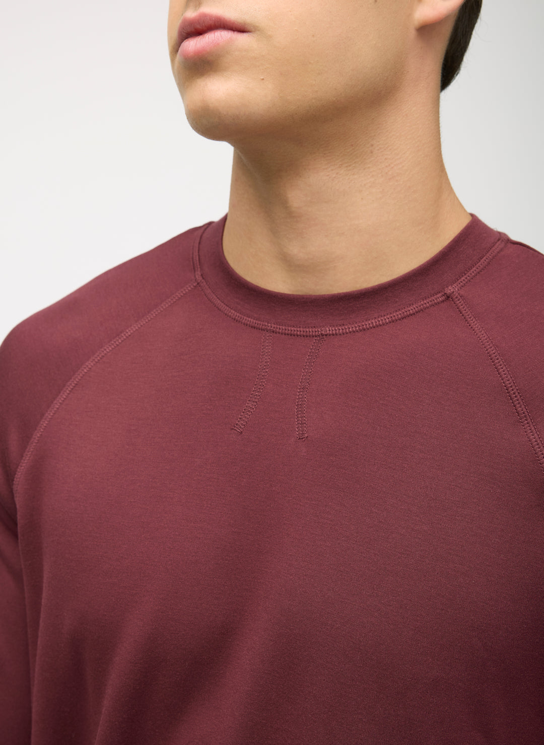 Brushed Long Sleeve Crewneck Tee
