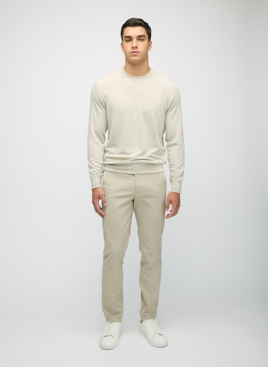 Brushed Long Sleeve Crewneck Tee