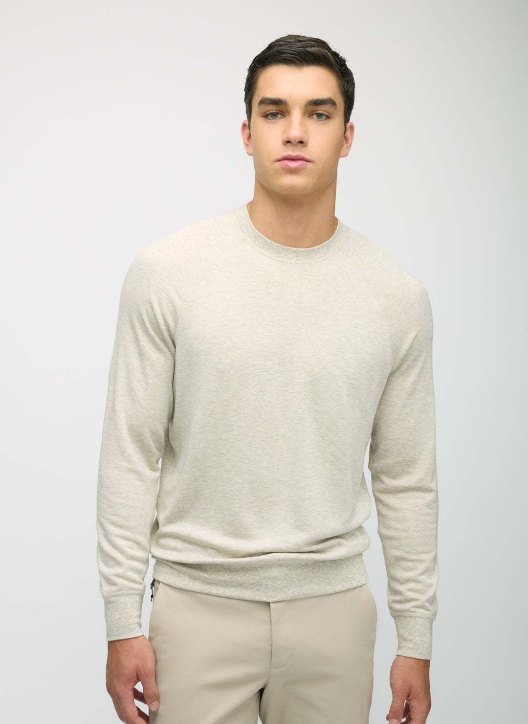 Brushed Long Sleeve Crewneck Tee