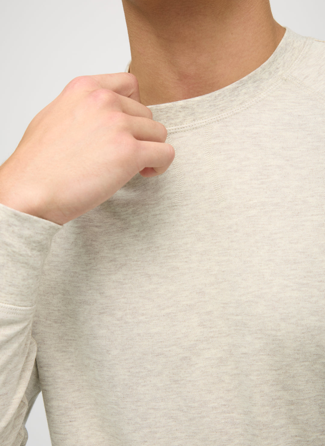 Brushed Long Sleeve Crewneck Tee