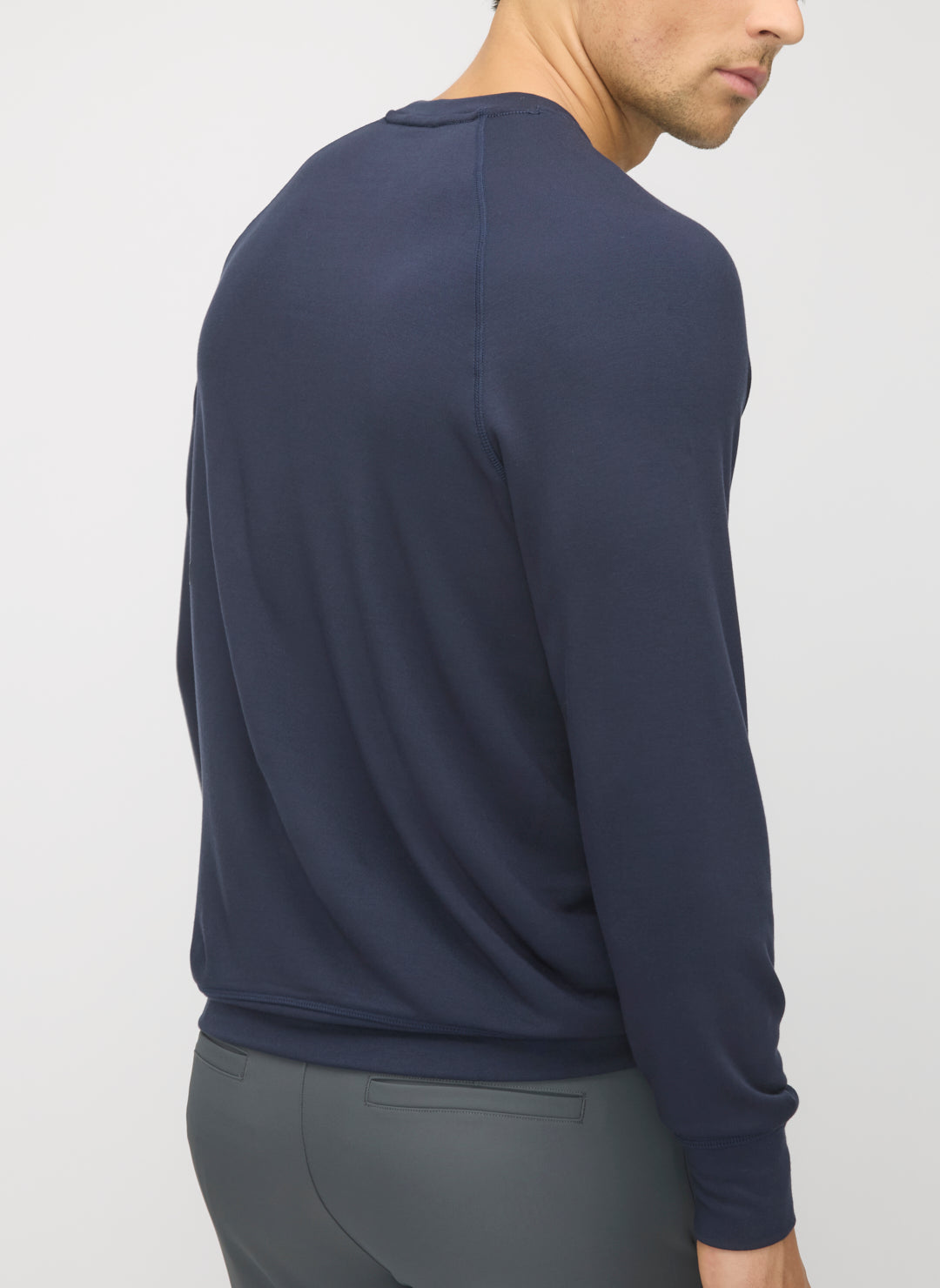 Brushed Long Sleeve Crewneck Tee