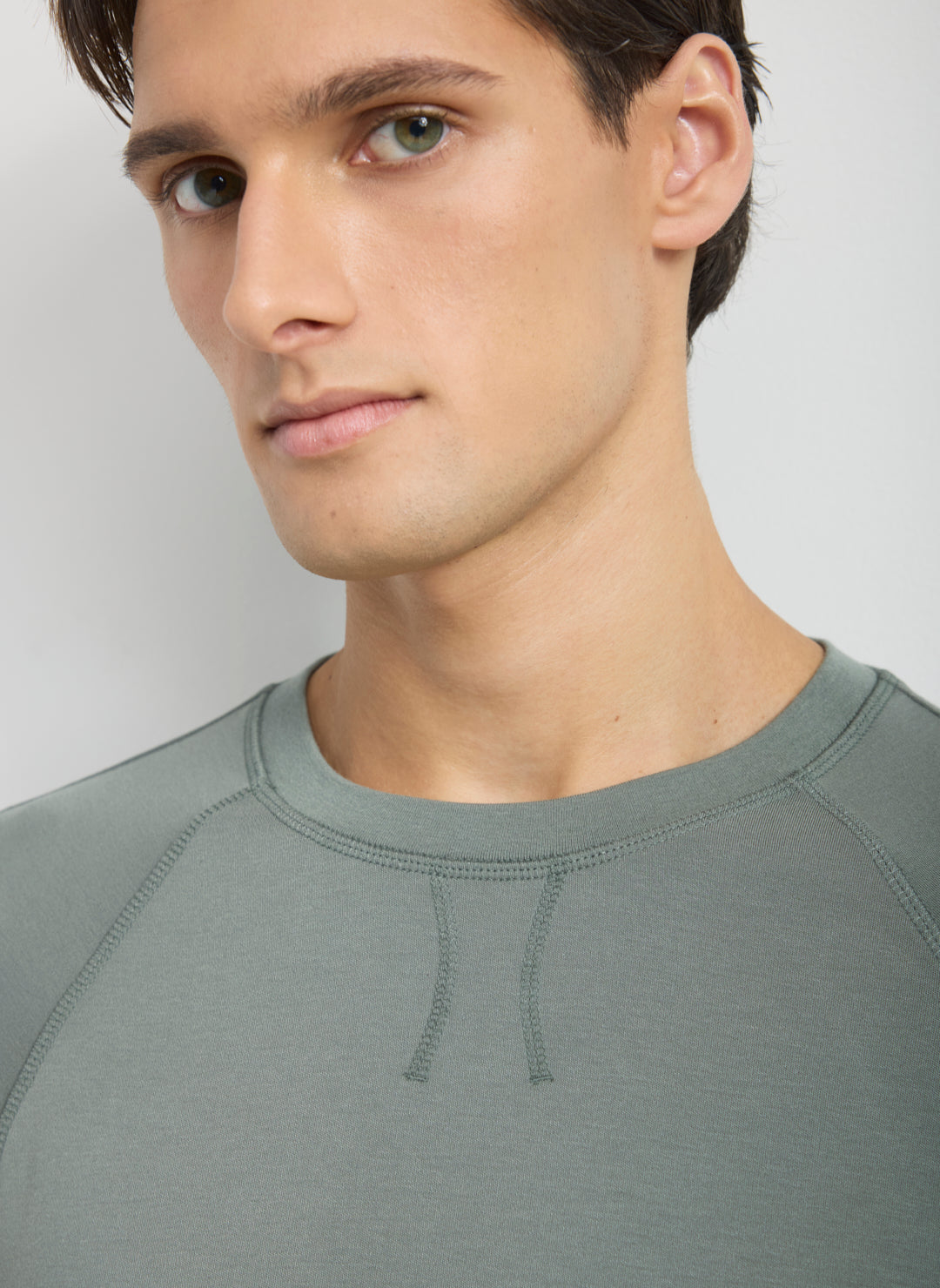 Brushed Long Sleeve Crewneck Tee