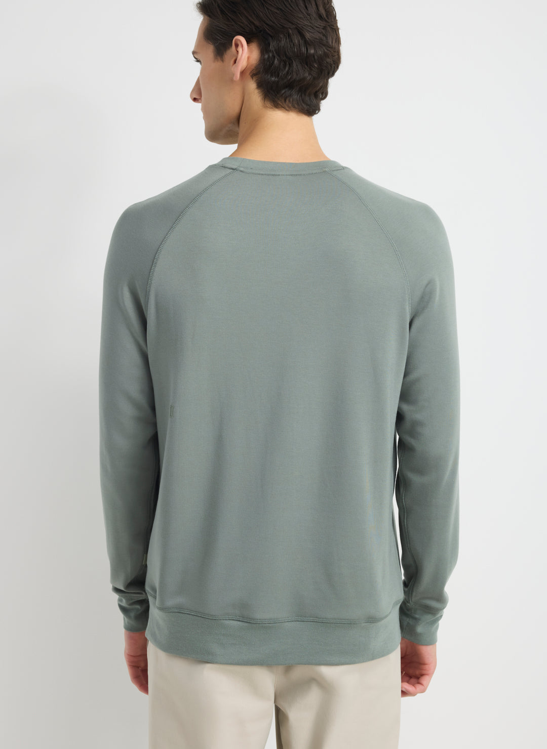 Brushed Long Sleeve Crewneck Tee